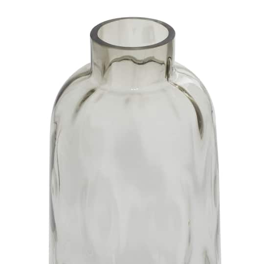 17" Gray Coastal Glass Vase